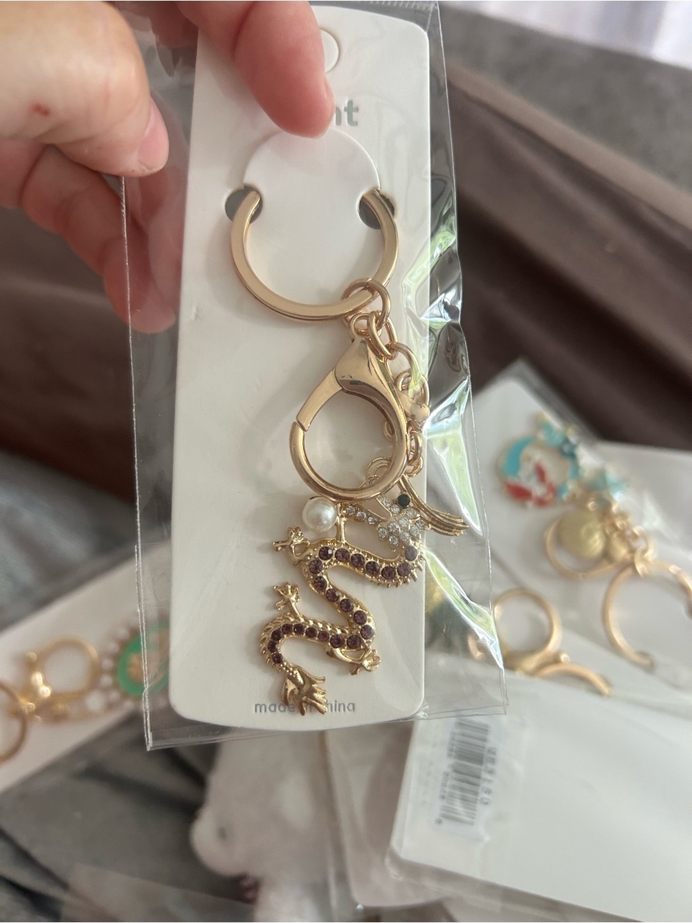 4/$50 dragon gold men keychain key holder